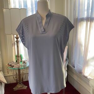 Beautiful French athletic top. With mandarin colla